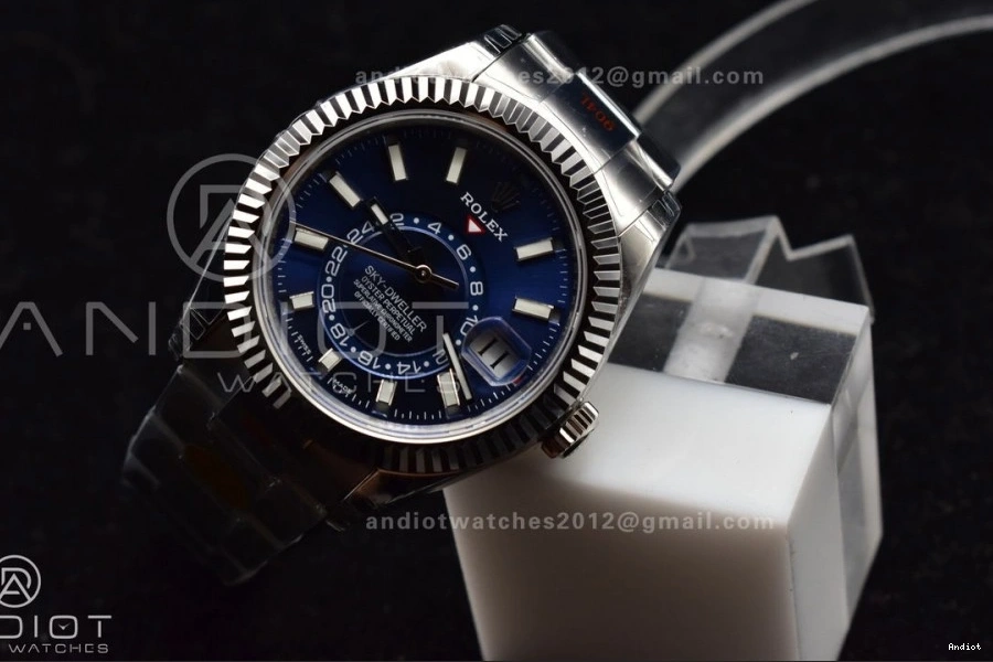 Skydweller SS A23J Oyster Blue Edition on SS Best Dial Noob Bracelet 0122